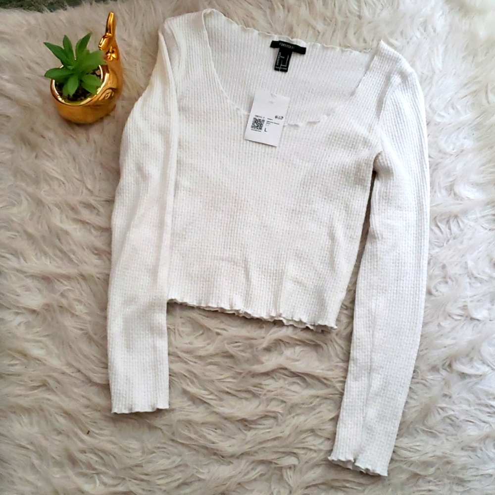 Large Forever 21 crop sweater